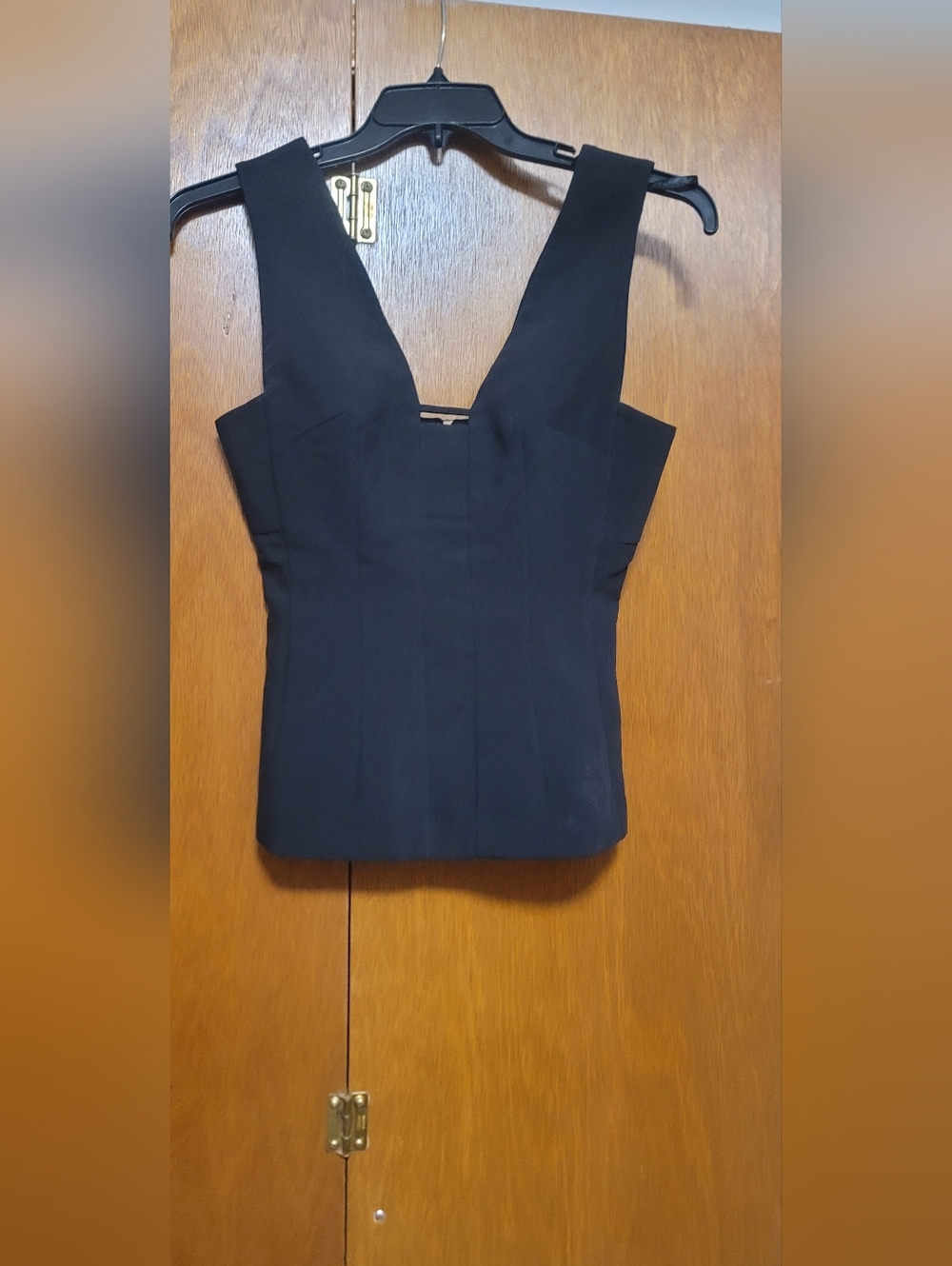 NG black  V-Neck Structured Women's Top